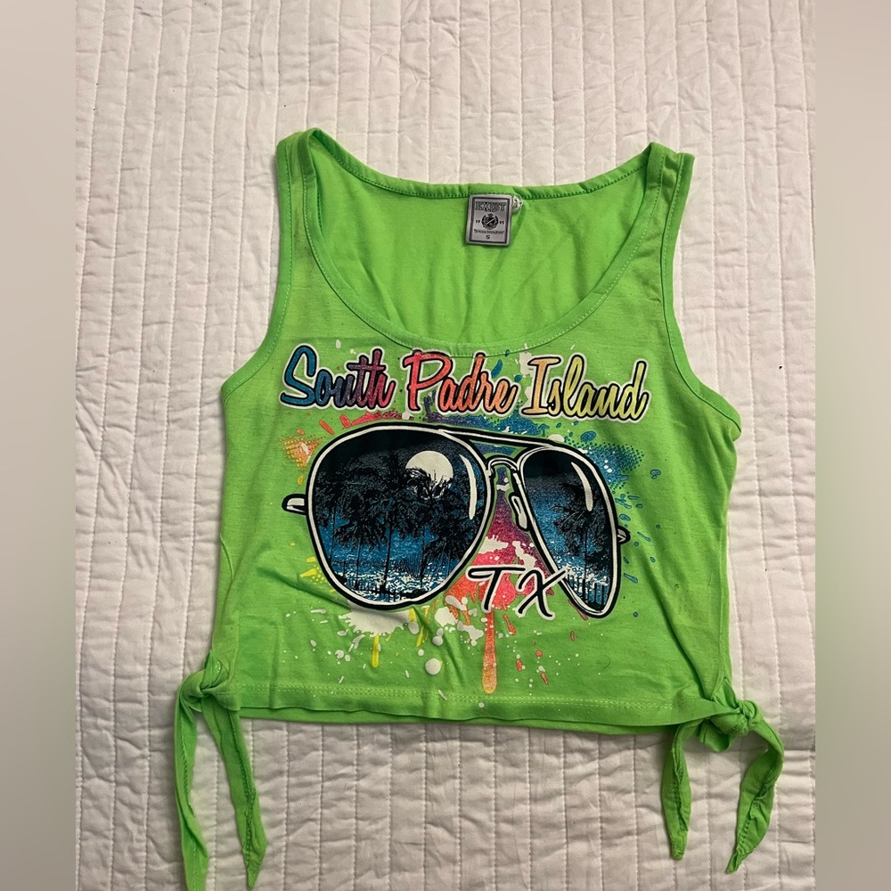 South Padre island cropped tank top